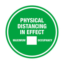 10" Physical Distancing Maximum Occupancy Solid