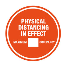 10" Physical Distancing Maximum Occupancy Solid