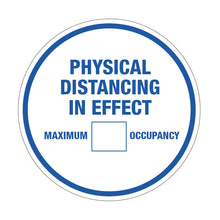 10" Physical Distancing Maximum Occupancy White