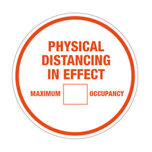 10" Physical Distancing Maximum Occupancy White